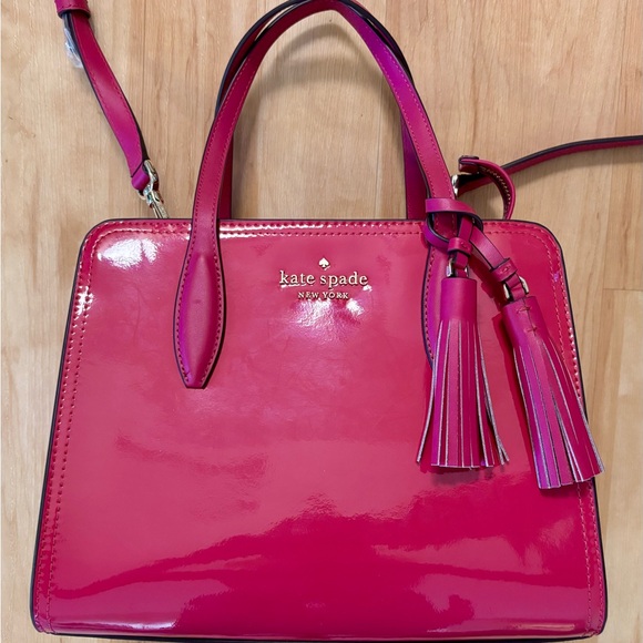 Kate Spade Fuchsia Satchel with Tassels